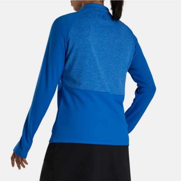 FootJoy Nwt Heather Block Half-Zip Mid-Layer Women In Royal Blue Size Small - Picture 2 of 10